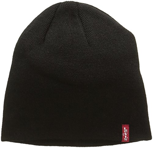 Levi's Otis Beanie, Gorro de punto Unisex adulto, Negro (Black), Large (Talla del fabricante: L/XL) Levi's Otis Beanie, Gorro de punto Unisex adulto, Negro (Black), Large (Talla del fabricante: L/XL)