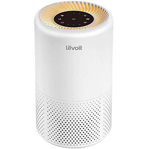 LEVOIT Purificador de Aire Portátil con Filtro HEPA para Hogar y Oficina, hasta 15 m2, Temporizador, Luz Nocturna, Libre de Ozono, 3 Velocidades, para Alergia, Tabaco, Caspa de Mascotas, Vista 200