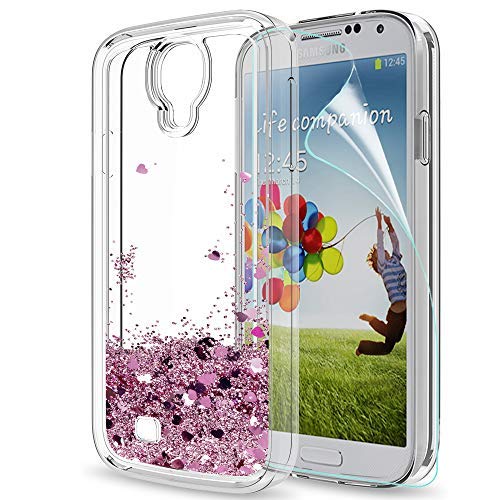 LeYi Compatible with Funda Samsung Galaxy S4 Silicona Purpurina Carcasa con HD Protectores de Pantalla,Transparente Cristal Bumper Telefono Gel TPU Fundas Case Cover para Movil Galaxy S4 ZX Oro Rosa LeYi Compatible with Funda Samsung Galaxy S4 Silicona Purpurina Carcasa con HD Protectores de Pantalla,Transparente Cristal Bumper Telefono Gel TPU Fundas Case Cover para Movil Galaxy S4 ZX Oro Rosa