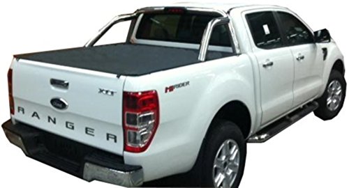 Lona de cubierta de equipajes para Ford PX Ranger Dual Cab, compatible con barras de deporte originales Lona de cubierta de equipajes para Ford PX Ranger Dual Cab, compatible con barras de deporte originales