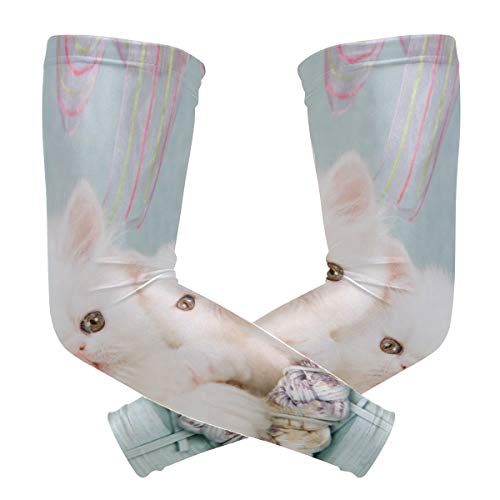 Mangas de brazo de enfriamiento unisex Protección solar Mangas solares, gatitos persas blancos sentados dentro de la manga del brazo deportivo azul para hombres Mujeres corriendo golf Ciclismo 1 par, Mangas de brazo de enfriamiento unisex Protección solar Mangas solares, gatitos persas blancos sentados dentro de la manga del brazo deportivo azul para hombres Mujeres corriendo golf Ciclismo 1 par,