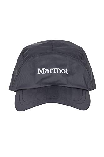 Marmot PreCip Eco Gorra, Baseball Cap, con protección UV, Ajustable, para al Aire Libre, Tennis, Deportes y Viajes, Unisex Adulto, Black, One Size