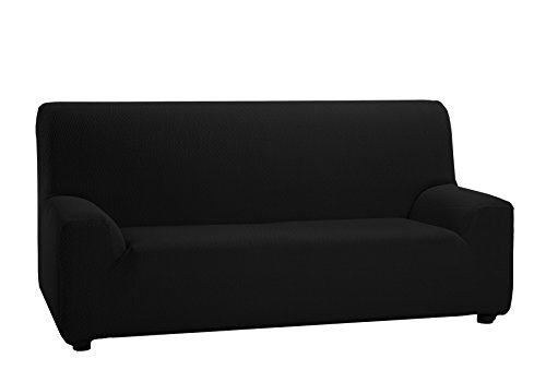 Martina Home Tunez - Funda elástica para sofá, Negro, 4 Plazas (240-270 cm)