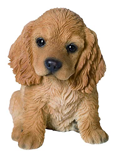M.E.G Cards & Gifts Vivid Arts – Pet Pals Golden Cocker Spaniel cachorro decoración para el hogar o el jardín (PP-COSP-F)