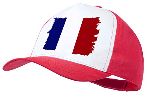 MERCHANDMANIA Gorra ROJA Bandera DE Francia Color Cap