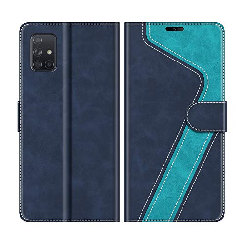 MOBESV Funda para Samsung Galaxy A51, Funda Libro Samsung A51, Funda Móvil Samsung Galaxy A51 Magnético Carcasa para Samsung Galaxy A51 Funda con Tapa, Azul