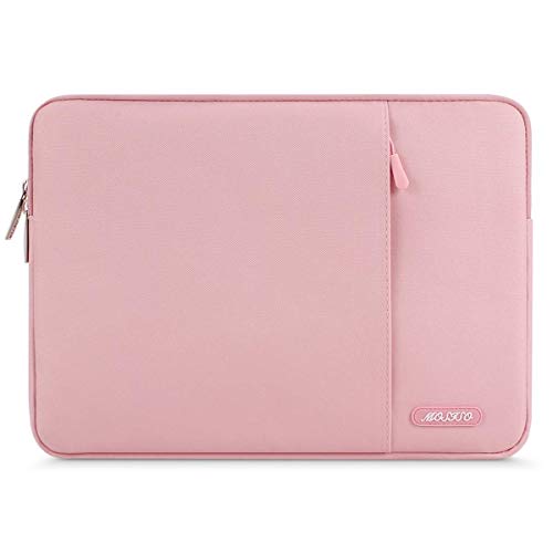 MOSISO Funda Protectora Compatible con 2019 iPad 7 10.2/iPad Air 3 10.5, iPad 9.7, iPad Pro 9.7-11, 2018 Surface Go, iPad Air 2/1, Bolsa Blanda de Tableta con Bolsillo Vertical, Rosa