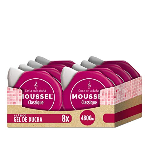 Moussel Gel Líquido Classique con Aceites Esenciales Naturales - Paquete de 8 x 600 ml - Total: 4800 ml Moussel Gel Líquido Classique con Aceites Esenciales Naturales - Paquete de 8 x 600 ml - Total: 4800 ml
