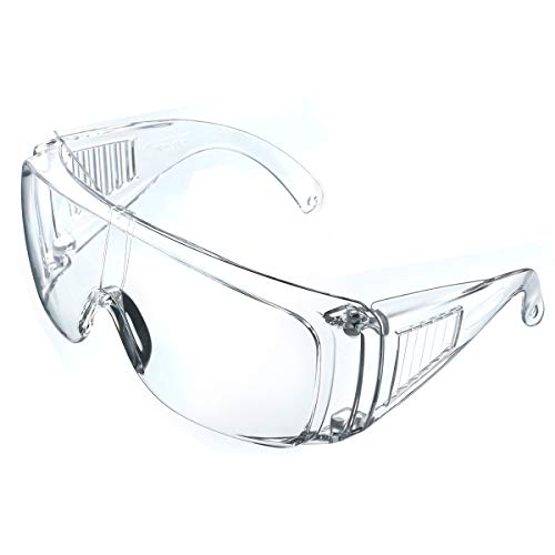 NASUM Plegable Gafas Protectoras, Gafas de Seguridad, Gafas a Prueba de Polvo, para Uso Industrial, Agrícola o de Laboratorio (1 Par)