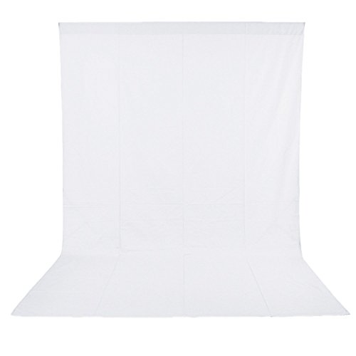 Neewer 3 x 6M Plegable Telón de Fondo de 100% Pura Muselina para Estudio fotográfico Fondo fotográfico para Fotografía, Vídeo y Televisión (Blanco)