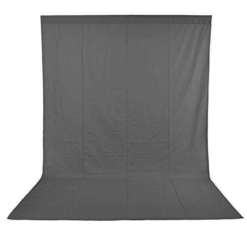 Neewer®  - Estudio fotográfico 100% muselina pura de fondo para fondo plegable para fotografía, vídeo y haya (10 x 365,76 cm/3 x 3,6 m), color gris
