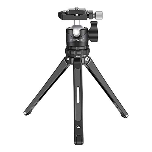 Neewer Portable Compacto Mesa Macro Mini Trípode 19cm con Cabeza de Bola de Perfil Bajo 360 Grados 1/4 Pulgada Placa Liberación Rápida para Canon Nikon Carga hasta 8kg