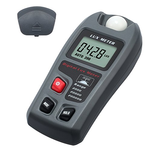 Neoteck Medidor Iluminación de Mano de Alta Precisión Rango de Batería en 200,000LUX/20,000FC Portátil Fotómetro Exposímetro con Pantalla LCD Medición de Luz para Fábrica Almacén Laboratorio Neoteck Medidor Iluminación de Mano de Alta Precisión Rango de Batería en 200,000LUX/20,000FC Portátil Fotómetro Exposímetro con Pantalla LCD Medición de Luz para Fábrica Almacén Laboratorio