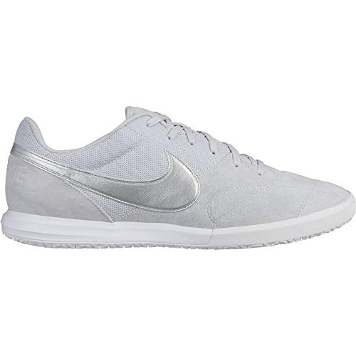 Nike The Premier II, Zapatillas de fútbol Sala Unisex Adulto, Multicolor (Pure Platinum/Metallic Silver/White 000), 42 EU
