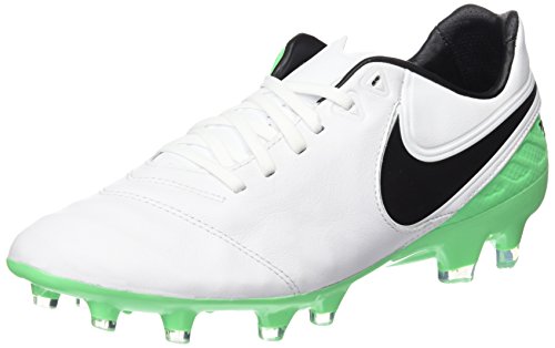 Nike Tiempo Legacy II Fg, Botas de Fútbol Hombre, Blanco (White / Black-Electro Green), 40