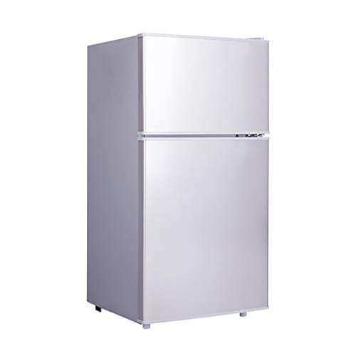 NJ Compacto Moderno Refrigerador Frigo Volumen Total: 58L| Cuarto De Vegetales 2 Estantes De Vidrio| Consumo De Energía: 0.45KW.h / 24h|congelador Nevera(Altura: 76cm)