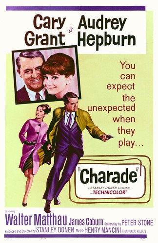 Nostalgia Store Fotografía Promocional de la película Charade Cary Grant Audrey Hepburn de 14 x 11 Pulgadas