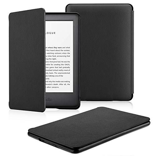 OMOTON Funda Nuevo Kindle 2019 Carcasa Nuevo Kindle 2019 Funda, PU, Sueño Automático, Cierre Magnético, Color Negro, Solo para All-New Kindle, 2019 Released