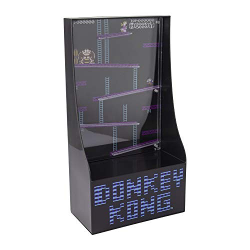 Paladone Donkey Kong Hucha | Oficial Nintendo Coin Piggy Bank | Retro Gaming Arcade diseño de máquina | para niños y Adultos, plástico y acrílico, 30 cm de Alto