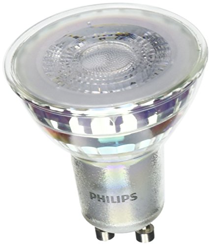Philips - Bombilla LED Foco Gu10 Cristal, 4.6 W Equivalente a 50 W, Luz Blanca Fría, No Regulable, Pack de 6 unidades Philips - Bombilla LED Foco Gu10 Cristal, 4.6 W Equivalente a 50 W, Luz Blanca Fría, No Regulable, Pack de 6 unidades