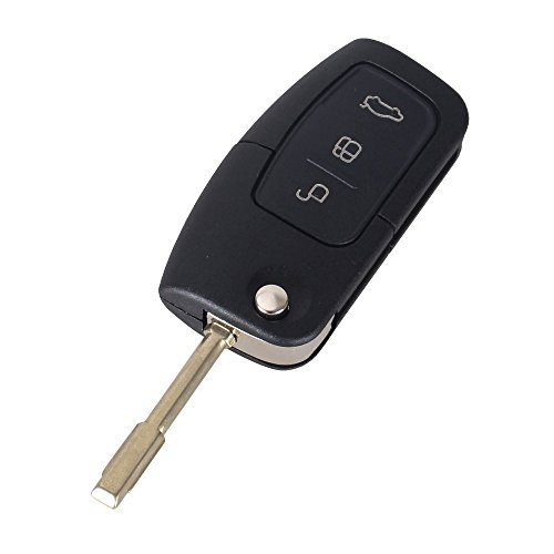 PHONILLICO - Carcasa para llave de Ford C Max Fiesta Focus Ka Mondeo con 3 botones y hoja PHONILLICO - Carcasa para llave de Ford C Max Fiesta Focus Ka Mondeo con 3 botones y hoja