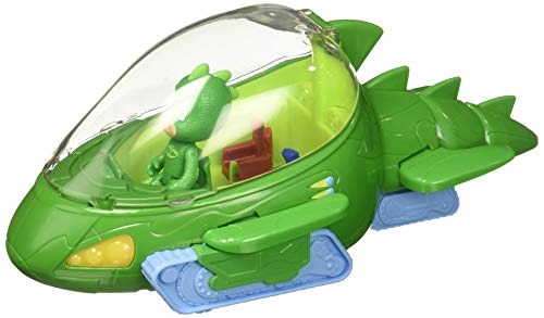 PJ Masks Vehículo Deluxe, Gekkomóvil y Gekko (Bandai 24623), Color Verde