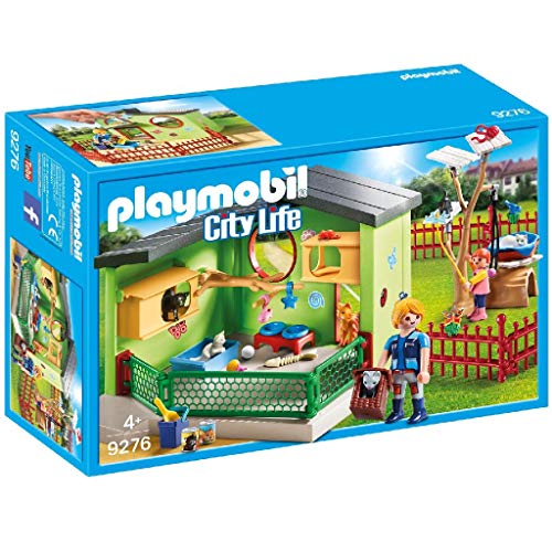 PLAYMOBIL City Life Refugio para Gatos, a Partir de 4 Años (9276)