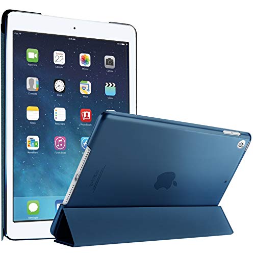 ProCase Funda Inteligente para iPad Air 2, Carcasa Folio Ligera y Delgada con Smart Cover/Reverso Translúcido Esmerilado/Soporte, para Apple iPad Air 2 (A1566 A1567) –Azul Marino
