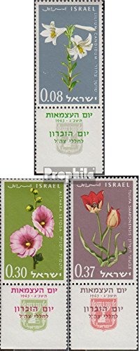 Prophila Collection Israel Michel.-No..: 283-285 con Tab (Completa.edición.) 1963 Flores (Sellos para los coleccionistas) Plantas / Hongos