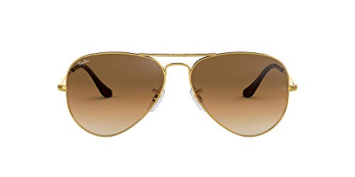Ray-Ban Aviator Large Metal - Gafas de sol Unisex, Dorado (Crystal Brown Gradient Glass), 55 milímetros Ray-Ban Aviator Large Metal - Gafas de sol Unisex, Dorado (Crystal Brown Gradient Glass), 55 milímetros