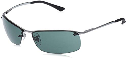 Rayban - Gafas de sol Rectangulares RB3183 Top Bar, Grey (004/71 Gunmetal) Rayban - Gafas de sol Rectangulares RB3183 Top Bar, Grey (004/71 Gunmetal)