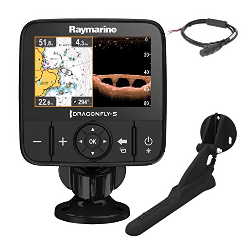 Raymarine Dragonfly 5PRO Sonda de Pesca GPS y CHIRP DownVision Incluye Transductor CPT-DVS Resistencia al Agua IPX6 y IPX7 E70293