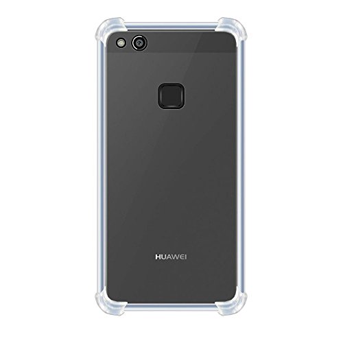 REY Funda Anti-Shock Gel Transparente para Huawei P10 Lite, Ultra Fina 0,33mm, Esquinas Reforzadas, Silicona TPU de Alta Resistencia y Flexibilidad, Anti Golpes