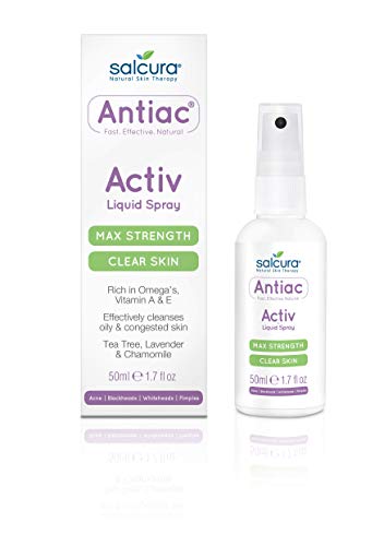 Salcura Natural Skin Therapy, spray líquido antiacné, apto para cualquier persona propensa a absorber de la piel grasa, congestionada y propensa al acné, refresca, limpia y nutre la piel, 50 ml