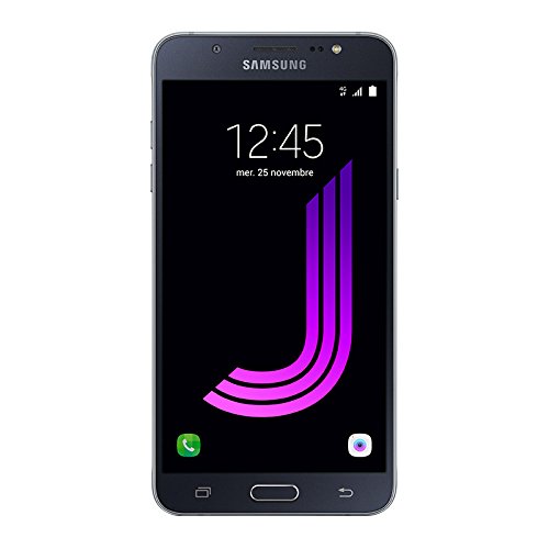 Samsung Galaxy J7 (2016) - Smartphone de 5.5" (WiFi, Bluetooth, Octa Core 1.6 GHz, Memoria Interna de 16 GB, cámara de 13 MP, 4G, Android) Negro- Versión Extranjera
