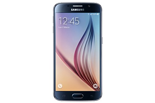 Samsung Galaxy S6 - Smartphone Android de 5.1" (cámara 16 Mp, 32 GB, Quad-Core 2.1 GHz, 3 GB RAM), negro - [importado de Italia]