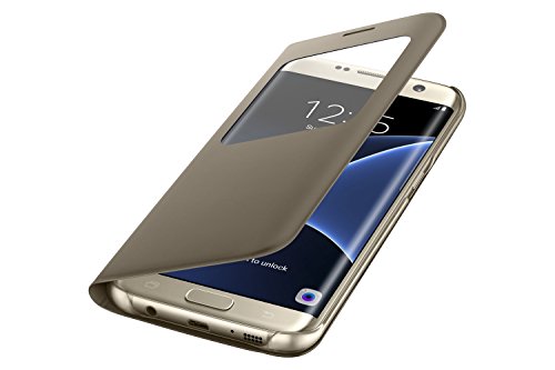 Samsung S View Cover - Funda para Samsung Galaxy S7 Edge, color Dorado Samsung S View Cover - Funda para Samsung Galaxy S7 Edge, color Dorado