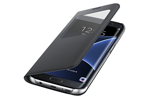 Samsung S View Cover - Funda para Samsung Galaxy S7 Edge, color Negro