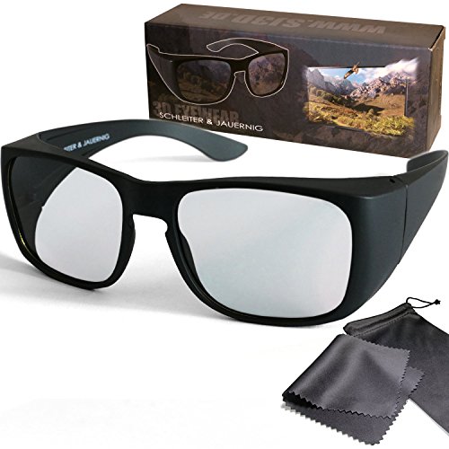 Schleiter & Jauernig SJ-UE - Gafas 3D pasivas para Personas con Gafas o sin Gafas (polarizadas circularmente, para RealD 3D Kino y TV, 200 g)