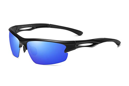 Skevic Gafas de Sol Hombre Mujer Polarizadas TR90 - Gafas Running, Gafas Ciclismo Hombre Ideales para Deporte, Pesca, MTB, Esquí, Golf, Bicicleta, etc. Gafas de Sol Deportivas Protección 100% UV400