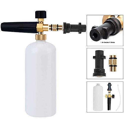 Snow Foam Lance Cañón de Espuma de Nieve Ajustable Lanza de Espuma Dispensador de Jabón Boquilla de Rociador para Lavado a Presión Karcher K2- K7 Serie Lavado de Autos (K2/K3/K4/K5/K6/K7) Snow Foam Lance Cañón de Espuma de Nieve Ajustable Lanza de Espuma Dispensador de Jabón Boquilla de Rociador para Lavado a Presión Karcher K2- K7 Serie Lavado de Autos (K2/K3/K4/K5/K6/K7)