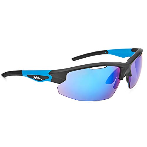 Spiuk Sportline Gafas Ciclismo Rimma, Adultos Unisex, Negro/Azul, Unico