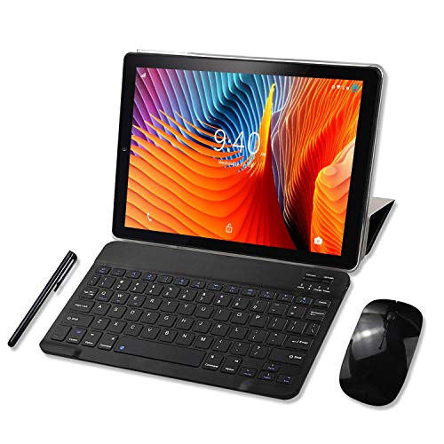 Tablet 10 Pulgadas YOTOPT, 4GB de RAM y 64 GB de Memoria, Android 9.0 Dobles SIM y TF, GPS WiFi Soporte (Negro