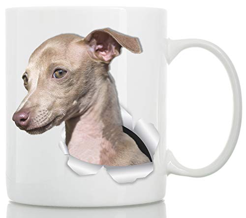 Taza de Perro Galgo Tierno - Taza Perro Greyhound Inglese de Cerámica para Cafe - Regalo Perfecto sobre Perro Galgo - Divertida y Bonita Taza de Café para Amantes de los Perros