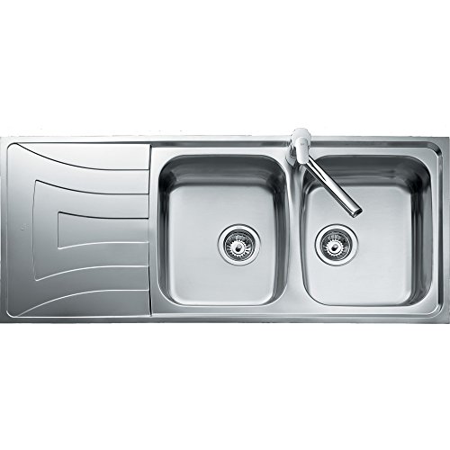 Teka Universo 2C 1E - Fregadero de dos cubetas y escurridor, 1160 x 500 mm Teka Universo 2C 1E - Fregadero de dos cubetas y escurridor, 1160 x 500 mm