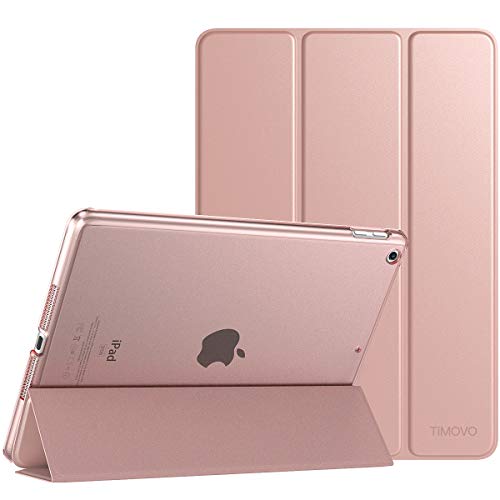 TiMOVO Funda para New iPad 7th Generation 10.2" 2019, Ultra Delgado Protectora Plegable para iPad 10.2-Inch Retina Display Tableta Cubierta Inteligente Trasera Transparente -