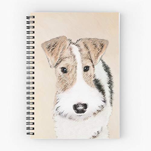 Tri Terrier Wft Fox Wire Dog Tricolor Cuaderno espiral lindo de cinco estrellas de la escuela con impresión duradera