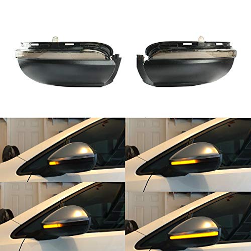Un par Indicador Espejo Dinámico Luces de señal de giro LED para Golf MK6 GTI 6 R20 MKVI Touran Un par Indicador Espejo Dinámico Luces de señal de giro LED para Golf MK6 GTI 6 R20 MKVI Touran