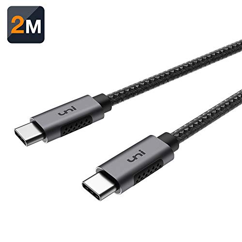 uni Cable de Carga USB C 2m, Compatible con/Reemplazo para Macbook Pro, iPad Pro, Huawei, Galaxy S9/S8/S10, Google Pixel 3/3XL, Surface Book 2, Switch