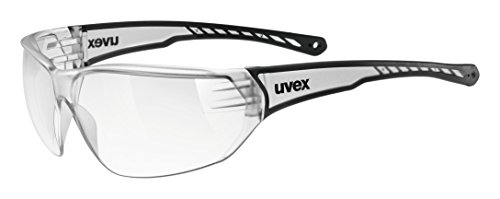 Uvex Sportstyle 204 Gafas de Ciclismo, Unisex, Transparente/Negro, Talla Única